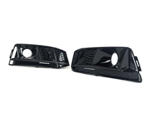 All Black Fog Light Grille Covers Left+Right Audi A4 B9 S-Line S4 2017-2019