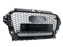 Gloss Black Mesh Honeycomb Front Grill For Audi A3 S3 8V 2013–2016 Replacement