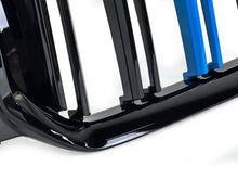 Dual Slats M-Color Front Bumper Grille Gloss Black fit for BMW 3-Series G20 LCI 330i m340i 2023+