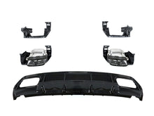 Black Rear Diffuser w/ Exhaust Tips for Mercedes A-Class W176 AMG Bumper 2016-2018 di17