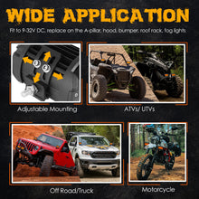Pair 4" 3000k LED Cube Work Light Bar Combo Spot Pods Driving Fog Truck ATV 4WD