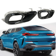 Left+Right For 2019-2024 BMW X5 X6 G05 G06 X7 G07 Rear Bumper Tail Exhaust Pipe