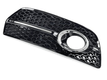 Black+Chrome Fog Light Grille Covers Left+Right Audi Q5 Non-S-Line 2009-2012