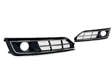 Pair Front Bumper Fog Light Grilles Mesh Style Audi A8 / A8L W12 2015-2018