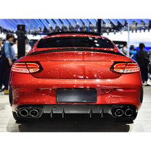 C43 AMG Style Rear Diffuser + Round Exhaust Tips For Mercedes-Benz W205 C205 C300 C43 Coupe AMG 2015-2021