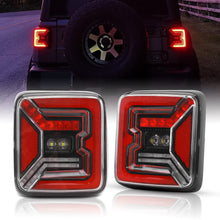 Clear LED Tail Lights Reverse/Turn Signal/Running/Brake for Jeep Wrangler JL 2018-2024