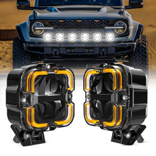 90W 4 inch LED Pods Off Road Driving Light with DRL High Low Beam