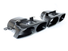 Carbon Fiber Style Rear Bumper Diffuser w/ Black Muffler Tips For Mercedes W205 S205 AMG 2015-2021