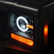 Pair 5x7'' 7x6'' LED Headlights High/Low Beam w/ Turn Signal + DRL for Jeep Wrangler YJ Cherokee XJ ATV UTV