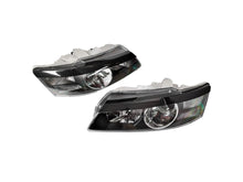 L+R Black Headlights + Eyelids Trims For Holden Commodore VY 2002-2004
