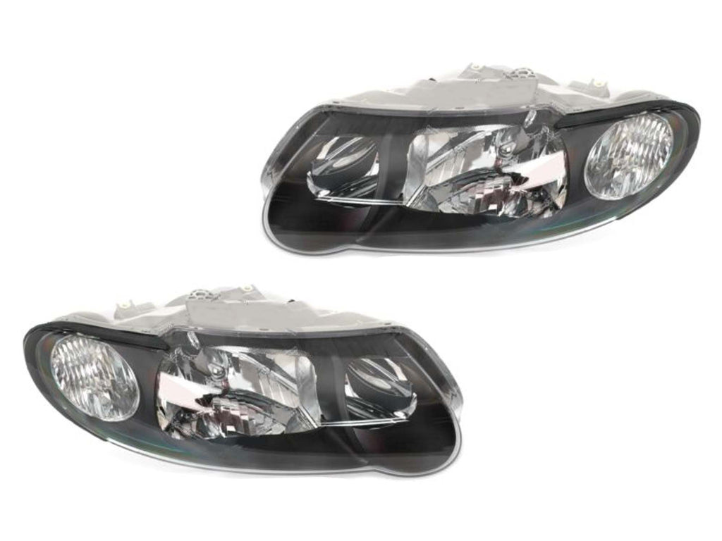 Black Headlights Pair For Holden Commodore VX VU 2000-2002 SS – Aftermarket LH+R