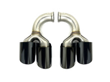 Pair Exhaust Tips Black For Porsche Cayenne V6 V8 2011-2014 Short Pipe