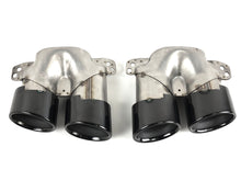C43 AMG Style Gloss Black Twin Round Exhaust Tips Fit Mercedes C-Class W206 Sedan AMG Bumper 2022-2025
