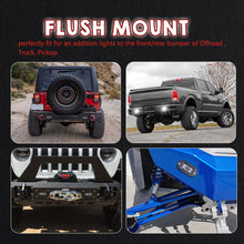 Pair 4.3" Flush Mount LED Work Light Bar Flood Driving Fog Backup Reverse Bumper 4WD