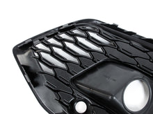 Pair Front Bumper Fog Light Grille Covers Gloss Black Audi Q5 S-Line SQ5 2021-2025