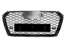 RS4 Style Honeycomb Front Bumper Grille For Audi A4 S4 B9 2017–2019