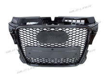 RS3 Style Front Grille for Audi A3 8P 2009-2013 – Gloss Black Honeycomb