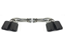 For 2019-2024 VW Touareg 3.0 Gloss Black Twin Round Exhaust Tips Muffler Tailpipe Replacement