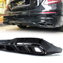 E63 AMG Rear Diffuser + Black Exhaust Tips for Mercedes W213/S213 AMG Pack 2016-2019 di33
