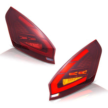 Pair LED Red Tail Lights Assembly for Ford Fiesta Hatchback 2014-2019 Rear Lamps