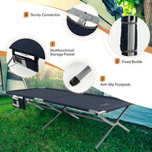Outdoor Portable Folding Camping Bed Aluminum Single Cot Strecther Military Bed