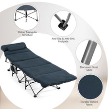 Travel Camping Cot Folding Retractable w/Removable Mattress & Carry Bag