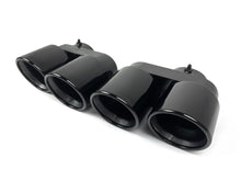 Black Twin Exhaust Tips Tailpipe for BMW X5 G05 X6 G06 X7 G07 40i 2019-2024