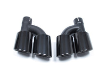 Pair 60mm Inlet Dual Exhaust Muffler Tips For Audi A4 B8 B9 A5 A6 A7 Q5