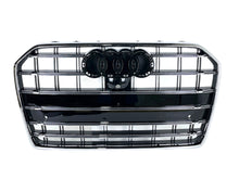 RS6 Style Glossy Black Front Grille Grill For Audi A6 C7 S6 2016-2018