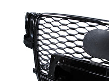 RS5 Style Gloss Black Honeycomb Front Grille For Audi A5 S5 B8 8T 2008–2012