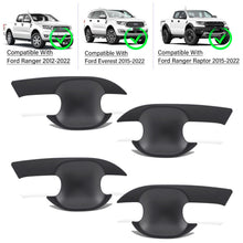 4pcs Door Handle Insert Bowl Cover Protector For Ford Ranger Raptor 2012-2022 PX PX2
