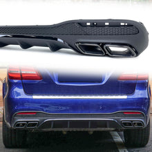 GLS63 Style Rear Diffuser w/ Black Exhaust Tips for Mercedes GLS X166 LCI 2016-2018
