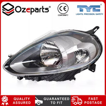 Pair / Set LH+RH Head Light Front Lamp (Iron Grey) For Fiat Punto 2010~2015
