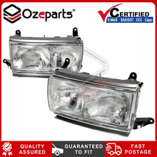 Pair LH+RH Head Light Front Lamp For Toyota Landcruiser J80 Sahara 1990~1994