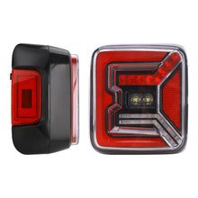 Clear LED Tail Lights Reverse/Turn Signal/Running/Brake for Jeep Wrangler JL 2018-2024