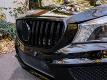 GT-R Black Front Bumper Grille for Mercedes C117 CLA200 CLA250 CLA45 2013-2016 w/o Camera fg21