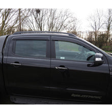 4pcs Matte Black Weather Shields Weathershields Window Visors For Ford Ranger Raptor 2015-2021 Dual Caps Only