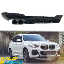 Gloss Black Rear Diffuser + Exhaust Tips Replace for BMW X3 G01 M-Sport 2018-2021