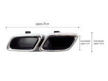 Black Rear Diffuser + Chrome Tips For Mercedes-Benz C-Class W205 S205 C300 NON-AMG 2015-2021