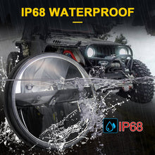 Pair 7" Inch Round Black Led Headlight For Jeep Wrangler JK LJ TJ Hi/Lo Beam