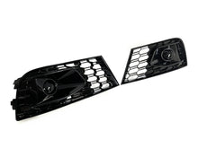 Pair Front Bumper Fog Light Grille Covers For Audi A3 S-Line / S3 2017-2020