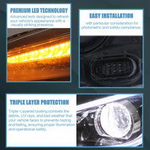LED Headlights For 2015 2016-2018 Ford Focus Turn Signal W/Sequence Indicator