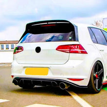 Gloss Black Rear Trunk Roof Spoiler + Window Side Wing For VW GOLF Mk7 VII GTI R 2014-2017