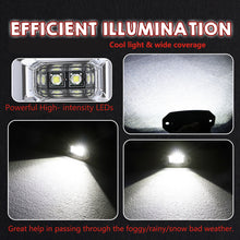 Pair 4.3" Flush Mount LED Work Light Bar Flood Driving Fog Backup Reverse Bumper 4WD