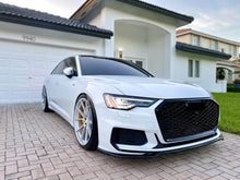 For 2019-2024 Audi A6 S6 C8 Gloss Black Front Bumper Mesh Grille Honeycomb Grill RS6 Style