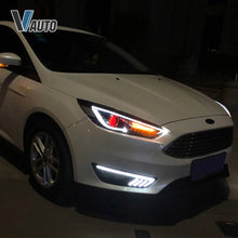 LED Headlights With Demon Eyes Sequential Turn Signal For 2015-2018 Ford Focus
