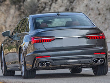 RS6 Style Rear Diffuser W/ Black Exhaust Tips For Audi A6 C8 S-Line 2019-2024