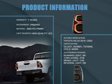 LED Smoked Tail Lights For Toyota Hilux 2015-2020 Rear Lamps