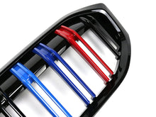 Dual Slats M-Color Front Bumper Grille Gloss Black fit for BMW 3-Series G20 LCI 330i m340i 2023+