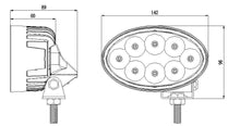Oval LED Flood Work Light Fits New Holland T Series T6 T7 T6000 T7000 Tractors